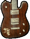 Telecaster shaped chambered guitar, Rosewood top, Maple Eagle inlay
